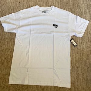 DGK ALL STAR MINI LOGO WHITE TEE SHIRT - Medium
